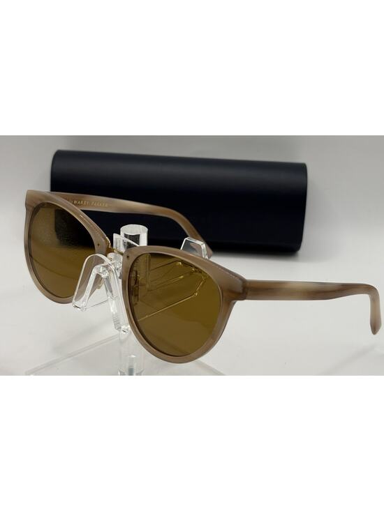 Warby Parker Yansley Sunglasses Translucent Beige Brown Lenses 52-19-142 main image 11